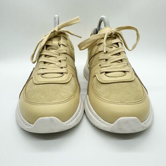 Everlane Tread Trainer Leather Dad Sneaker in Butter/White Size 6.5 Athleisure - Picture 7 of 13